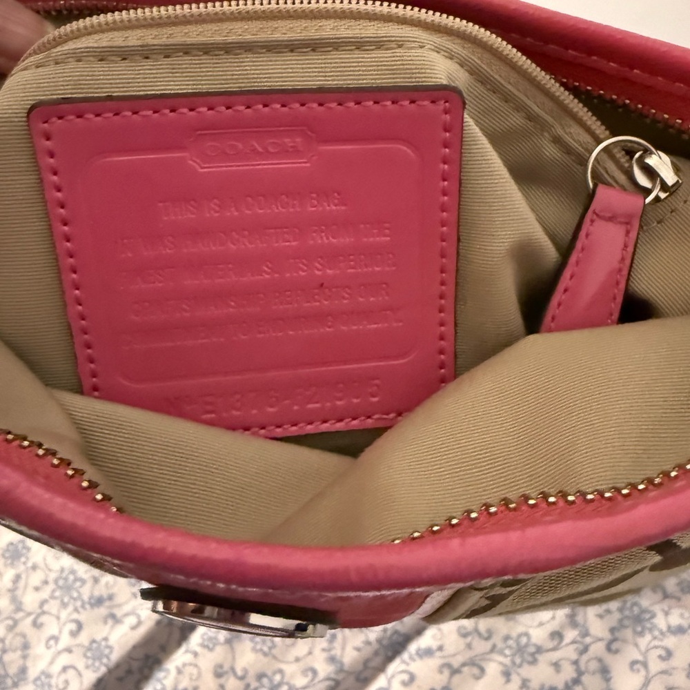 Coach Pink and Brown Crossbody Bag - Picture 8 of 9